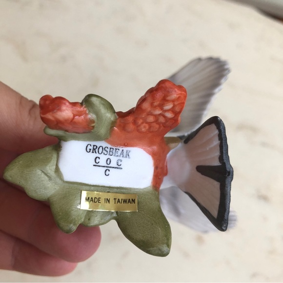 Handcrafted Christmas Ornament GROSBEAK - Picture 10 of 13